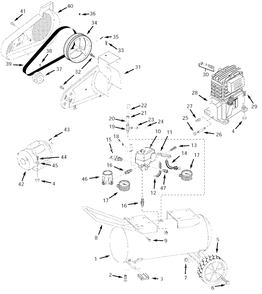 Air-Compressor Parts Diagram and Parts List for VT6300  Campbell Hausfeld Compressor
